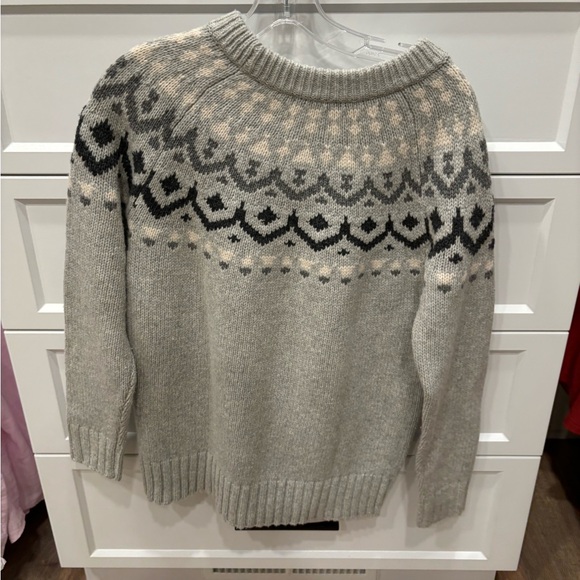 J. Crew Gray Patterned Sweater - Picture 2 of 3